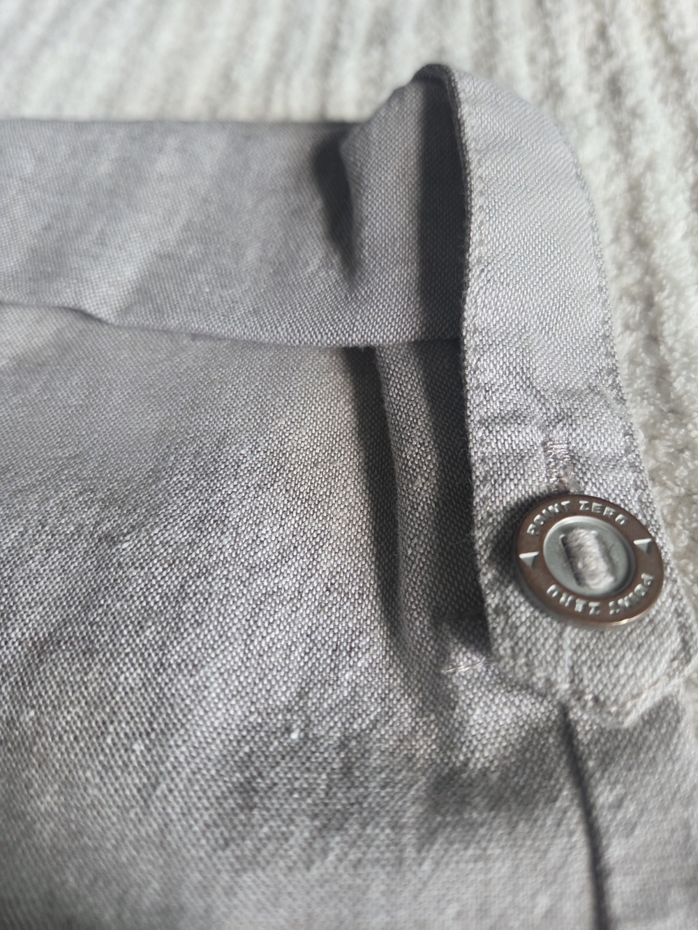 Point Zero Linen Blend Roll-Up Pants | Taupe | Size M - Picture 8 of 14